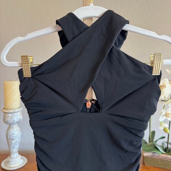 Nookie Aria Midi Dress Ruched Halter Size M – NWT Sold Out $219 Retail - Picture 5 of 7